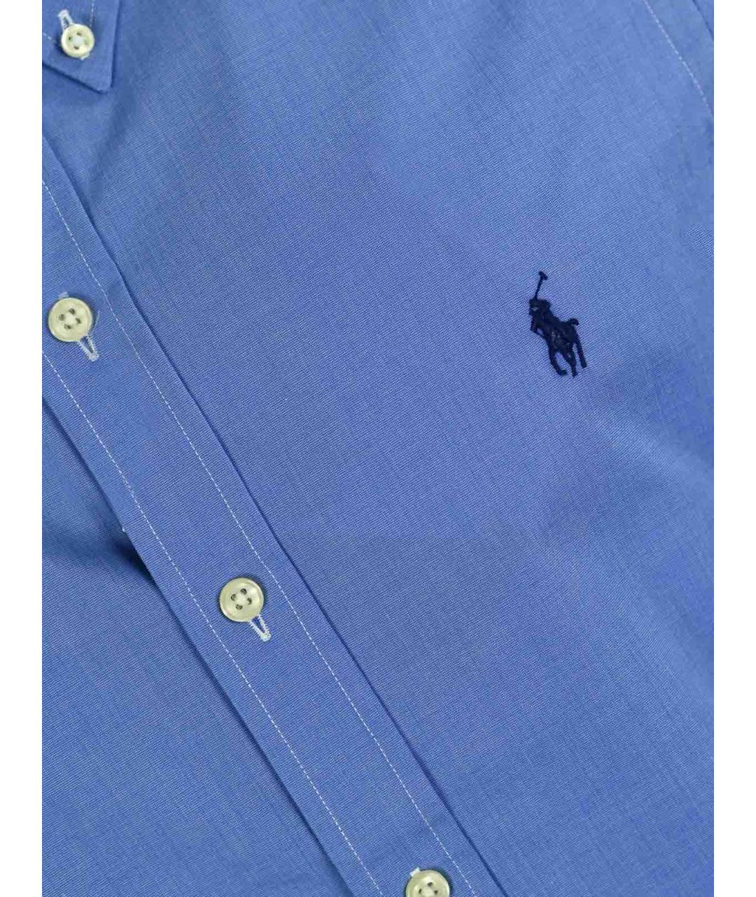 POLO RALPH LAUREN Синяя хлопковая классическая рубашка, фото 3