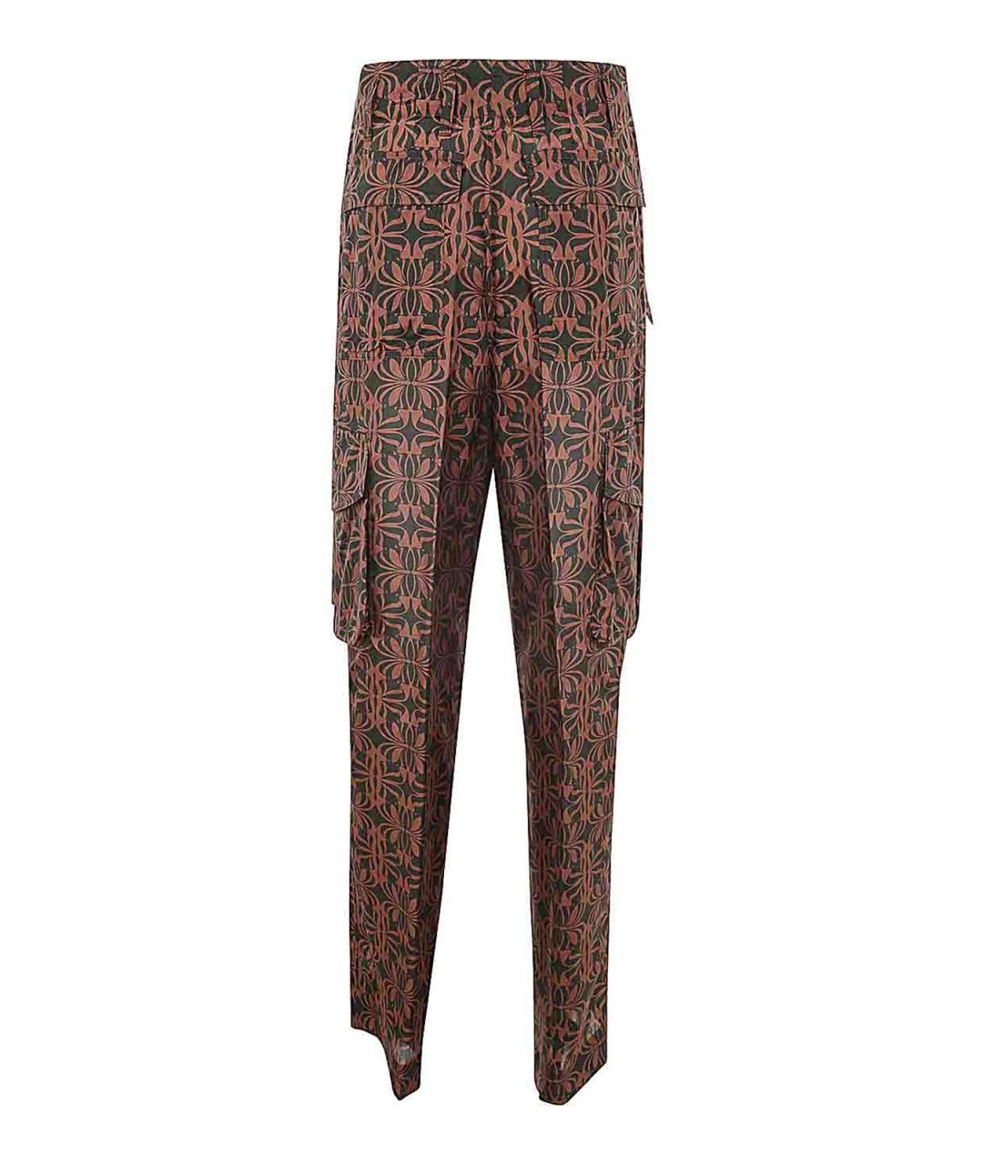 DRIES VAN NOTEN Мульти шелковые прямые брюки, фото 2