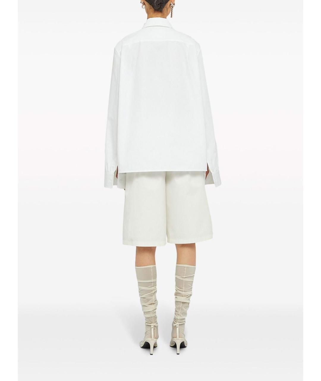 JIL SANDER Белая хлопковая рубашка, фото 4