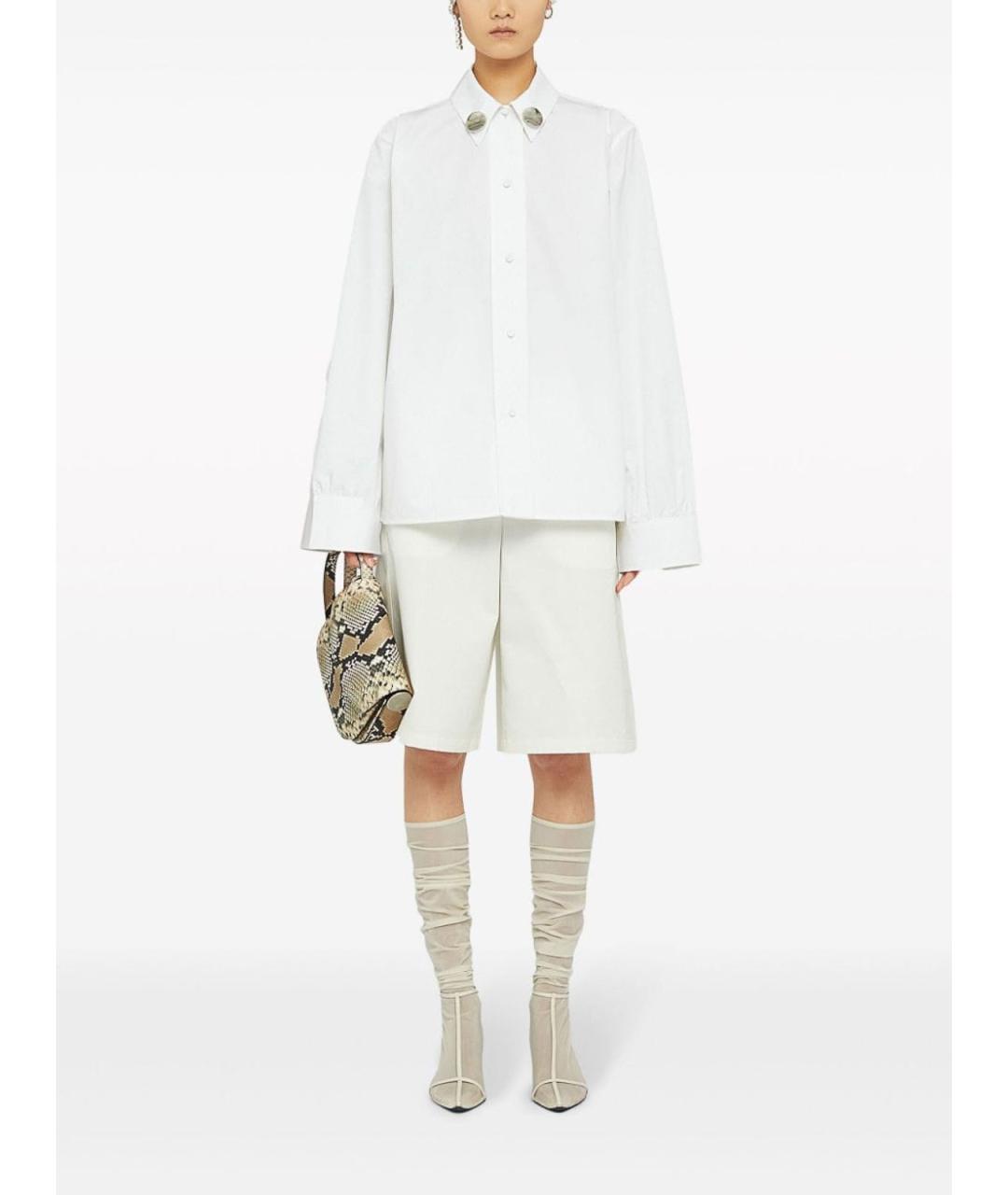 JIL SANDER Белая хлопковая рубашка, фото 5