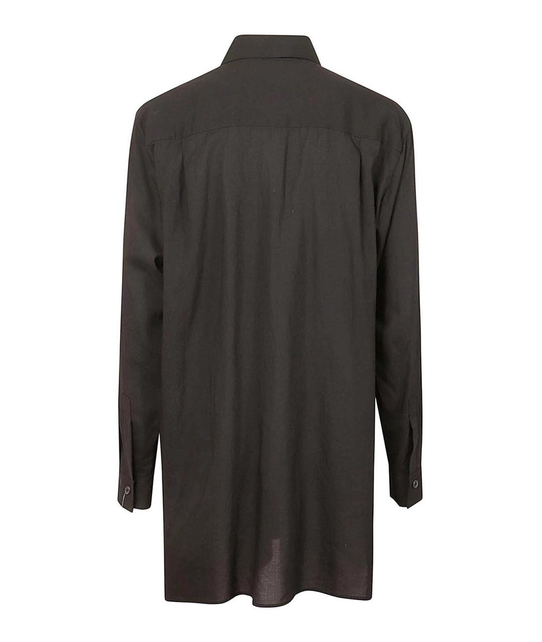 YOHJI YAMAMOTO Черная хлопковая рубашка, фото 2