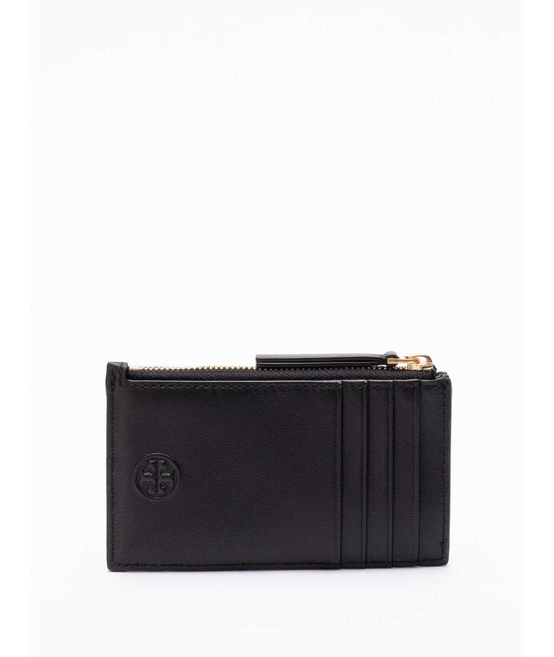 TORY BURCH Черный кожаный кошелек, фото 2