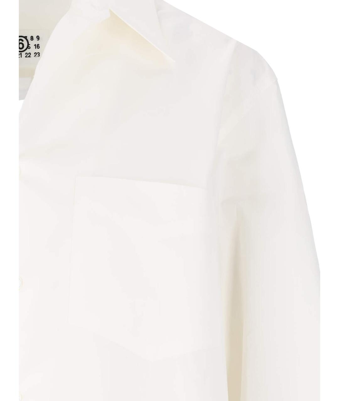 MM6 MAISON MARGIELA Белая хлопковая рубашка, фото 4