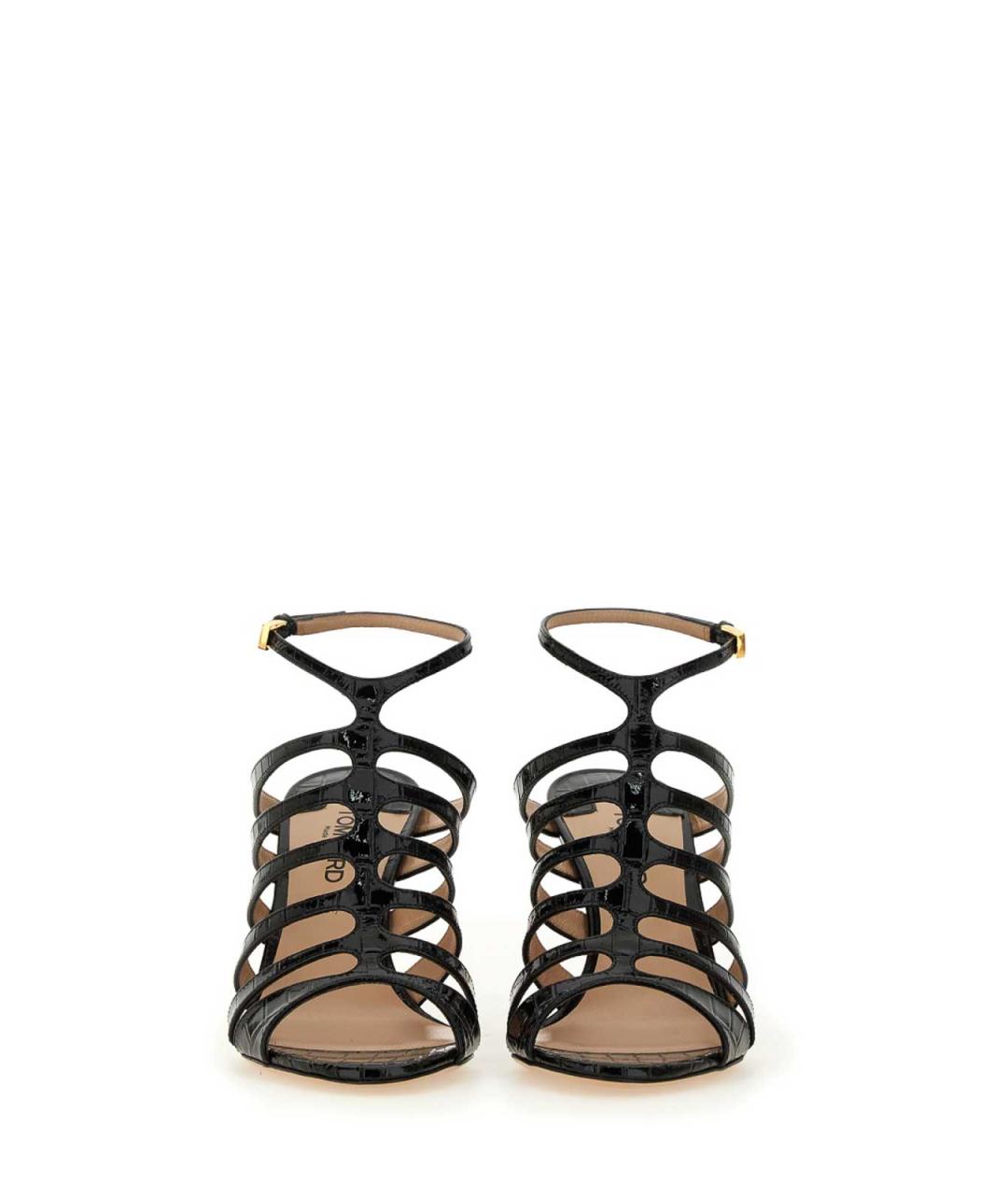 TOM FORD Черные кожаные сандалии, фото 5