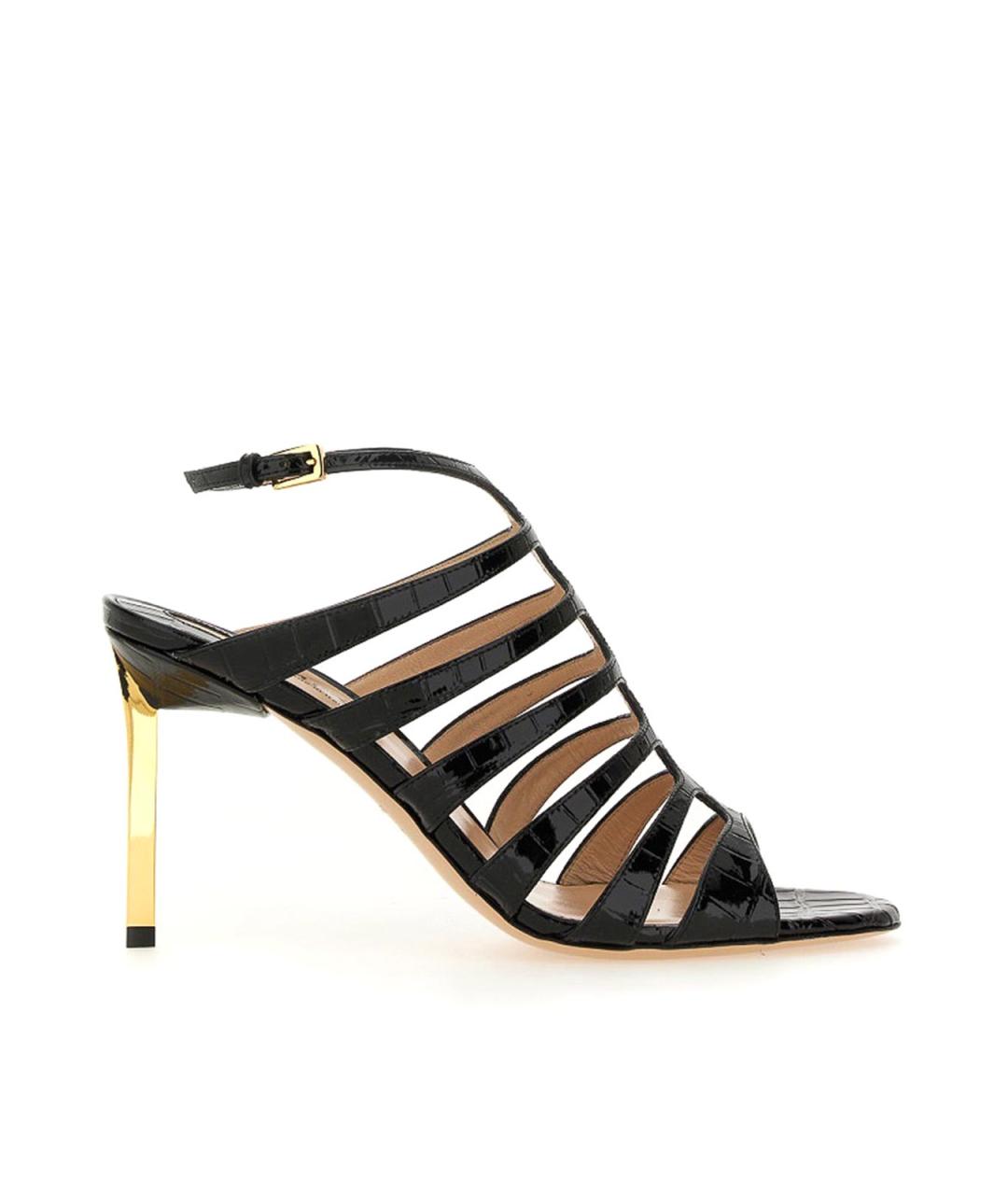 TOM FORD Черные кожаные сандалии, фото 1