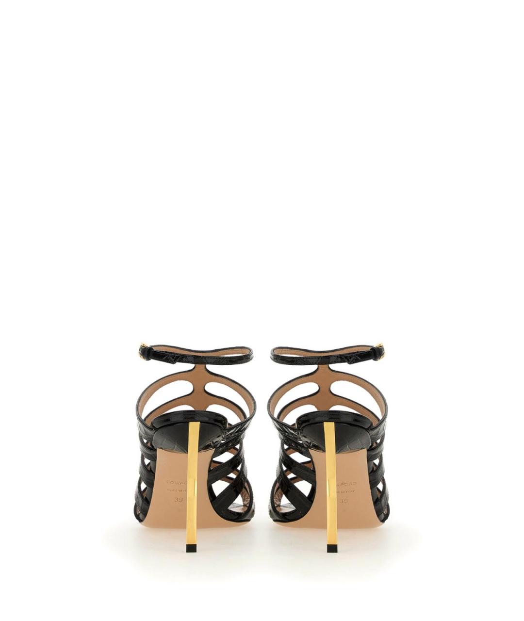 TOM FORD Черные кожаные сандалии, фото 4