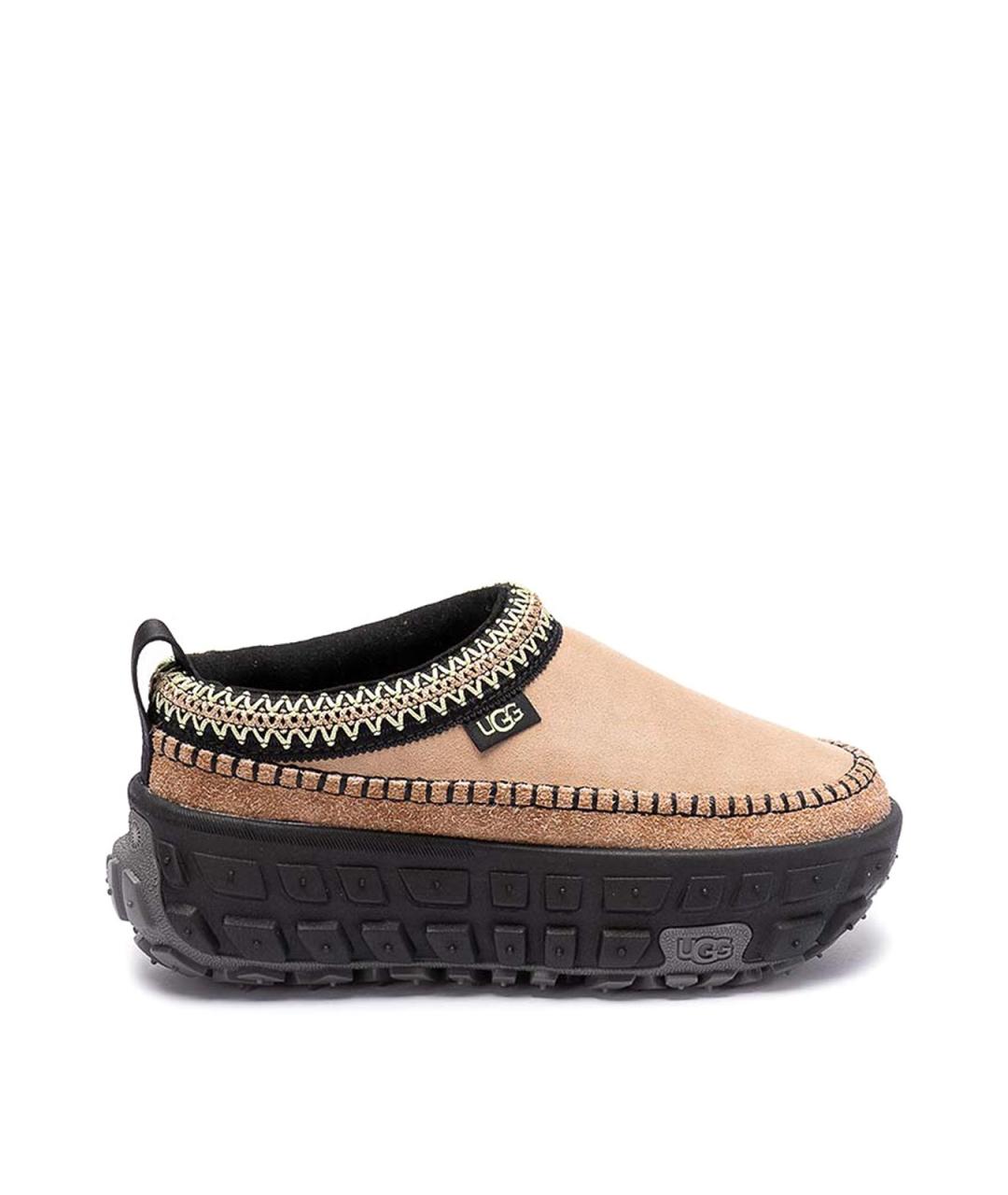UGG AUSTRALIA Бежевые кожаные сабо, фото 1
