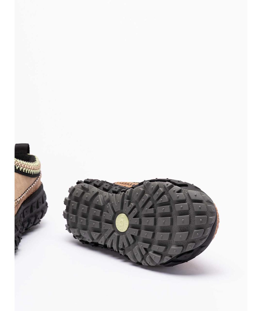 UGG AUSTRALIA Бежевые кожаные сабо, фото 4