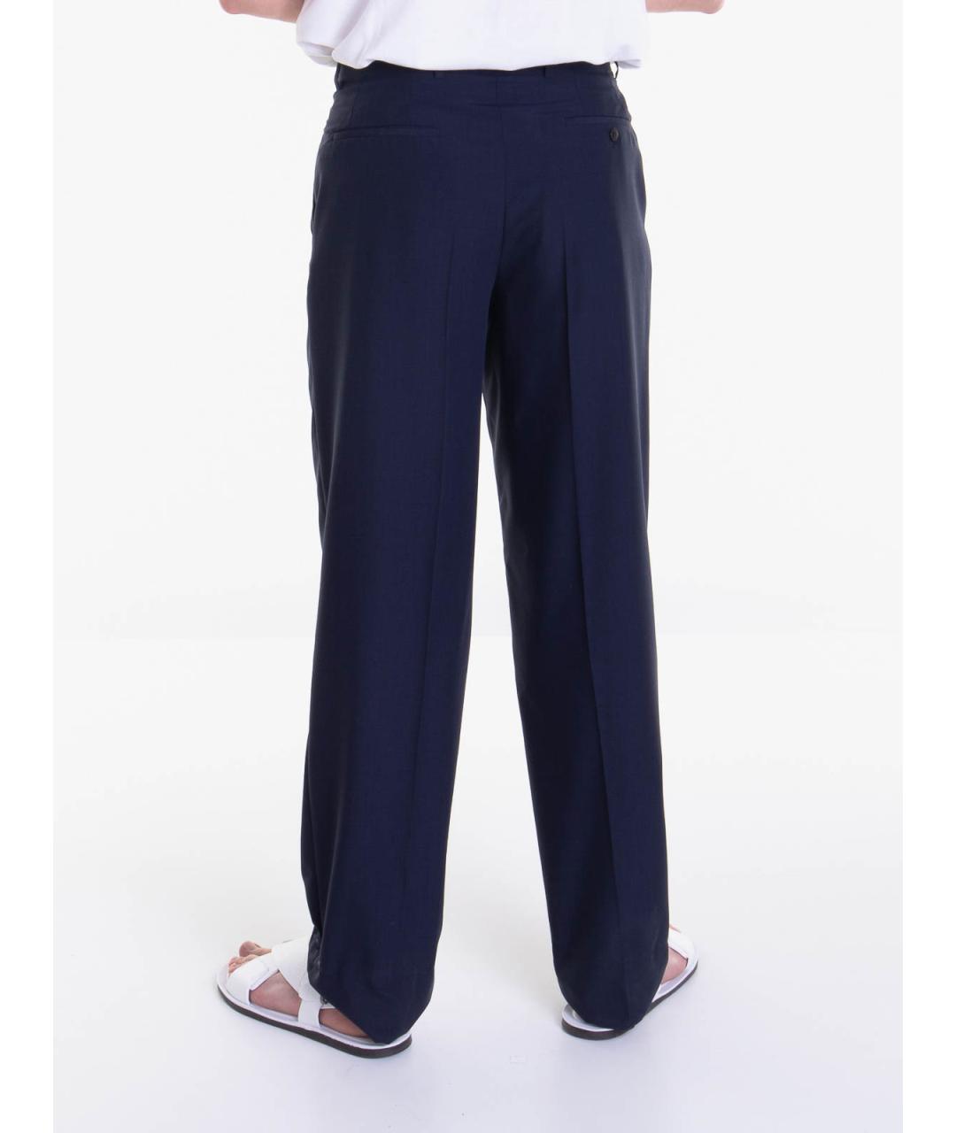 BRIONI Синие шерстяные повседневные брюки, фото 4