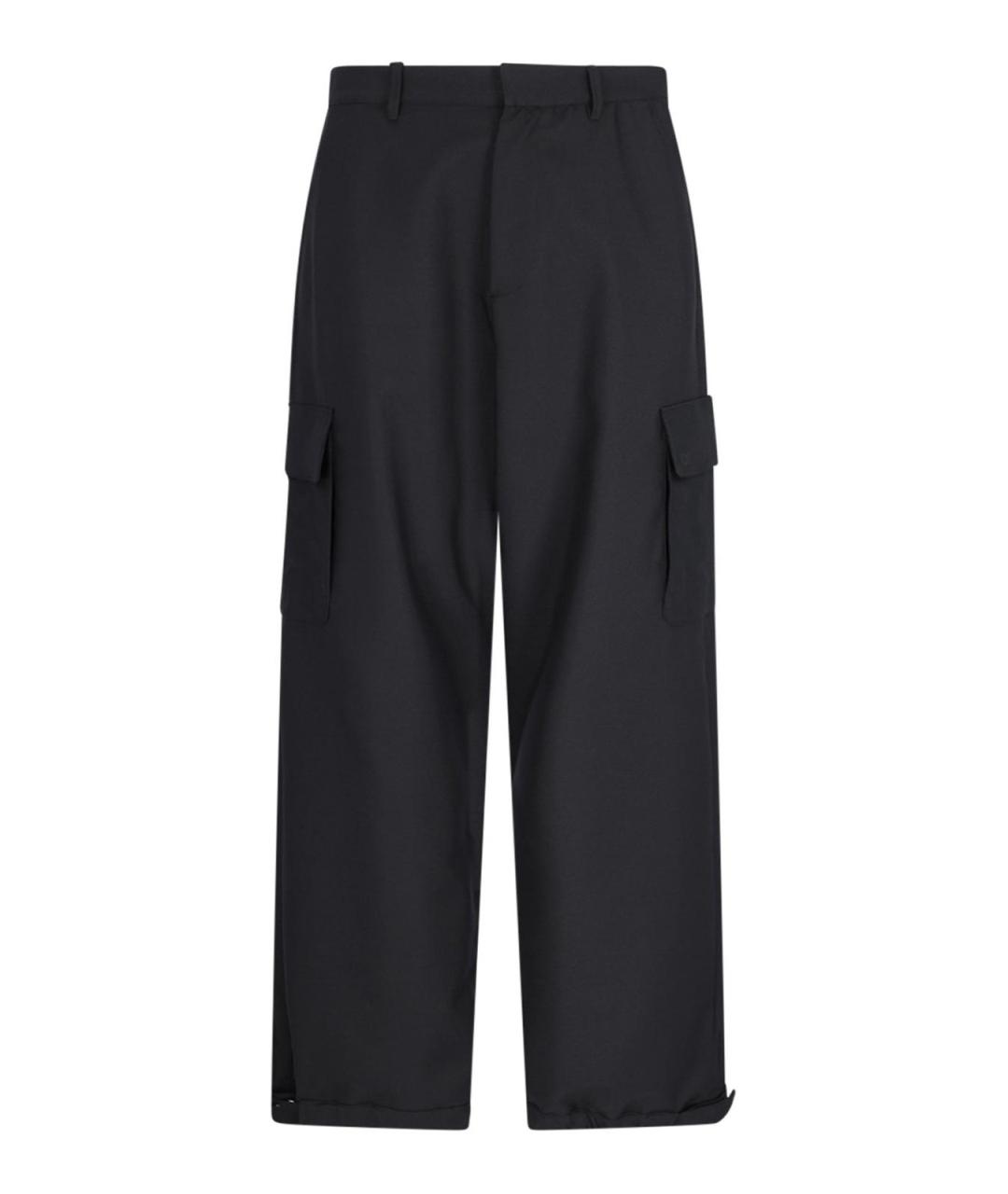 OFF-WHITE Черные хлопковые повседневные брюки, фото 1