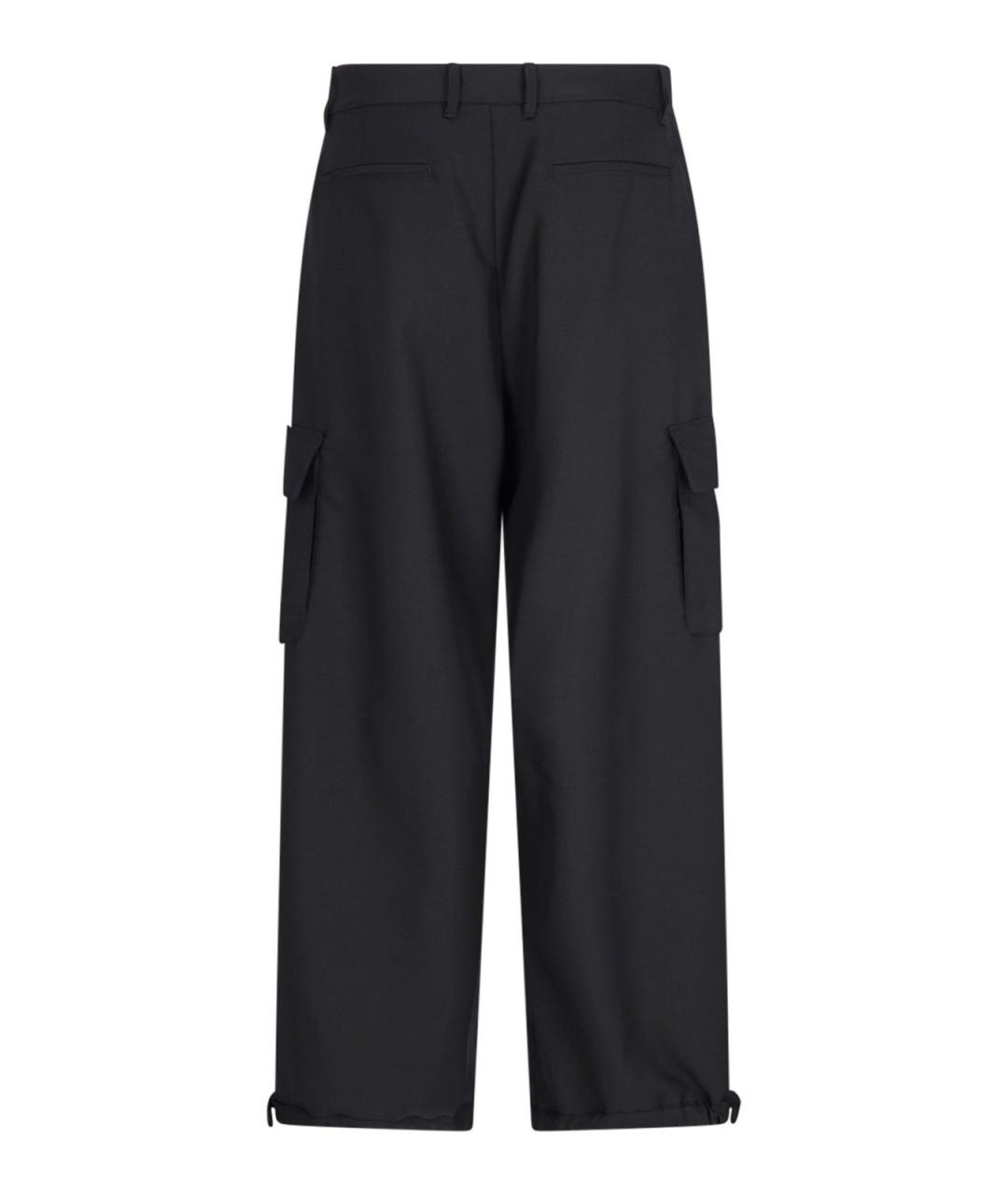 OFF-WHITE Черные хлопковые повседневные брюки, фото 2