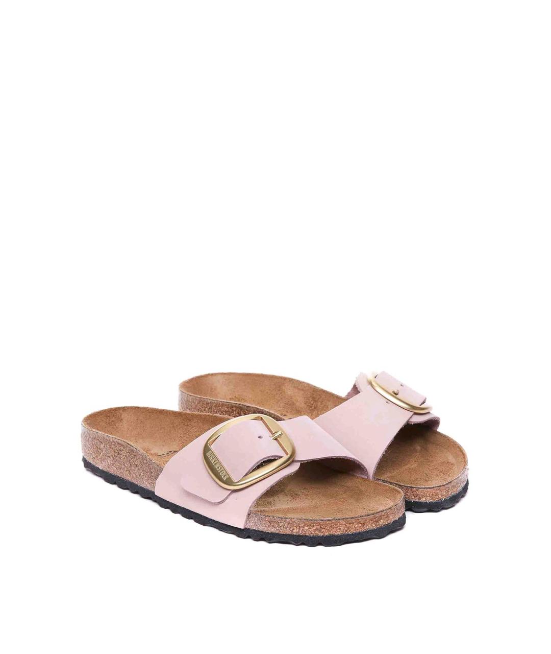 BIRKENSTOCK Бежевые кожаные сандалии, фото 4