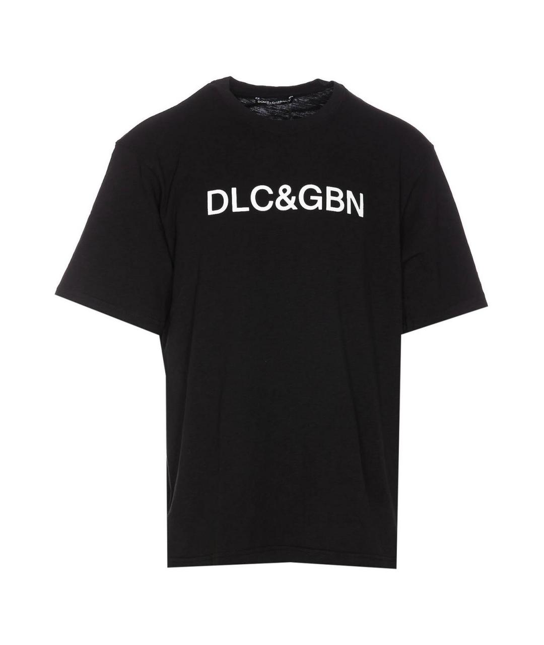 DOLCE&GABBANA Черная хлопковая футболка, фото 1