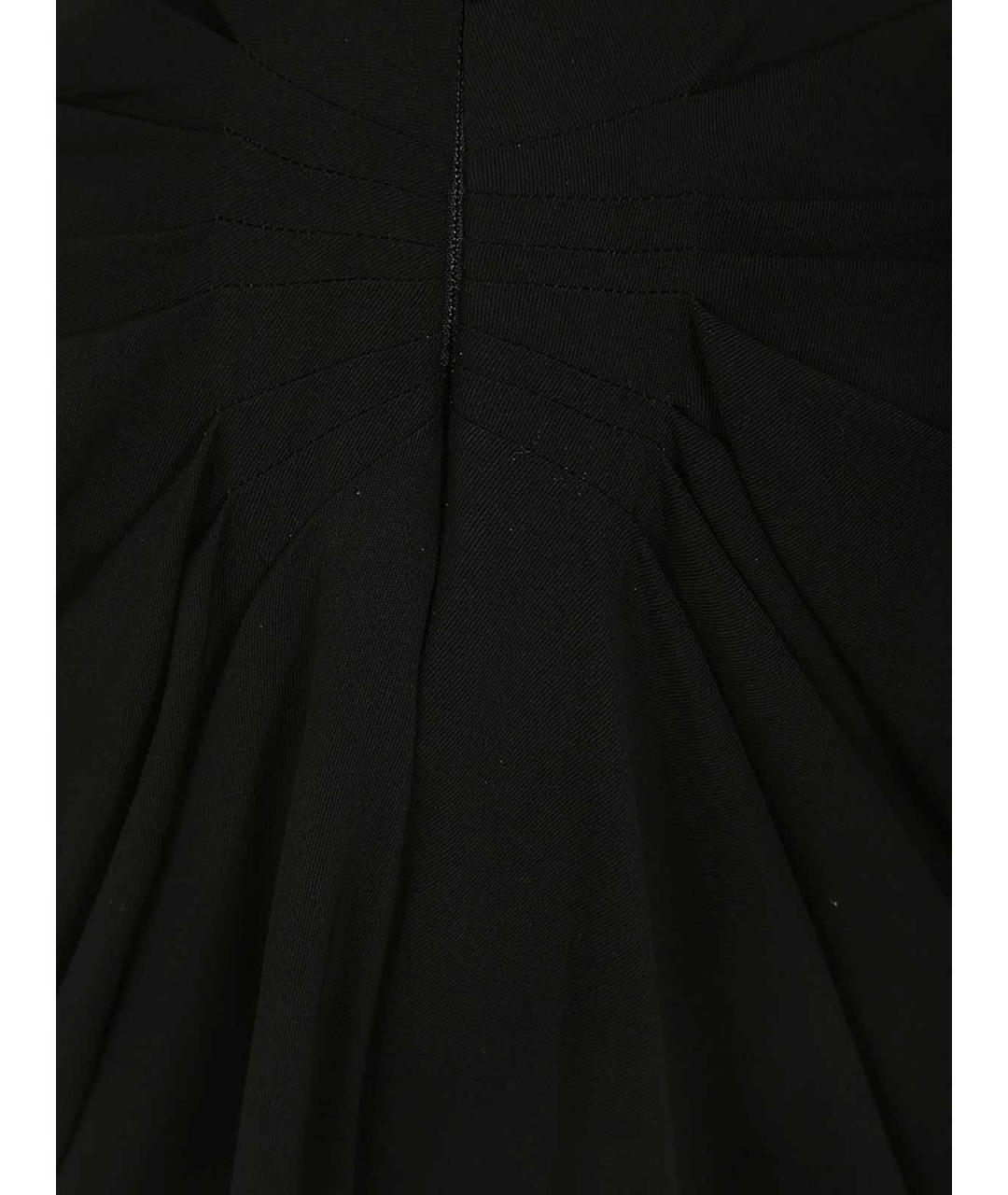DRIES VAN NOTEN Черная шерстяная юбка миди, фото 3