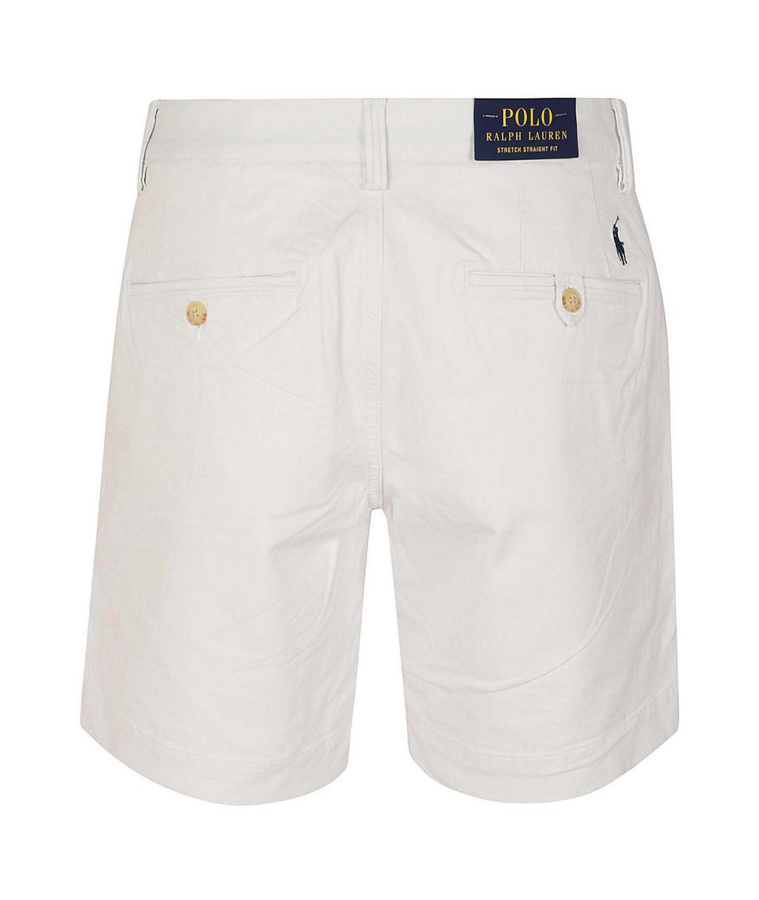 POLO RALPH LAUREN Белые хлопковые шорты, фото 2