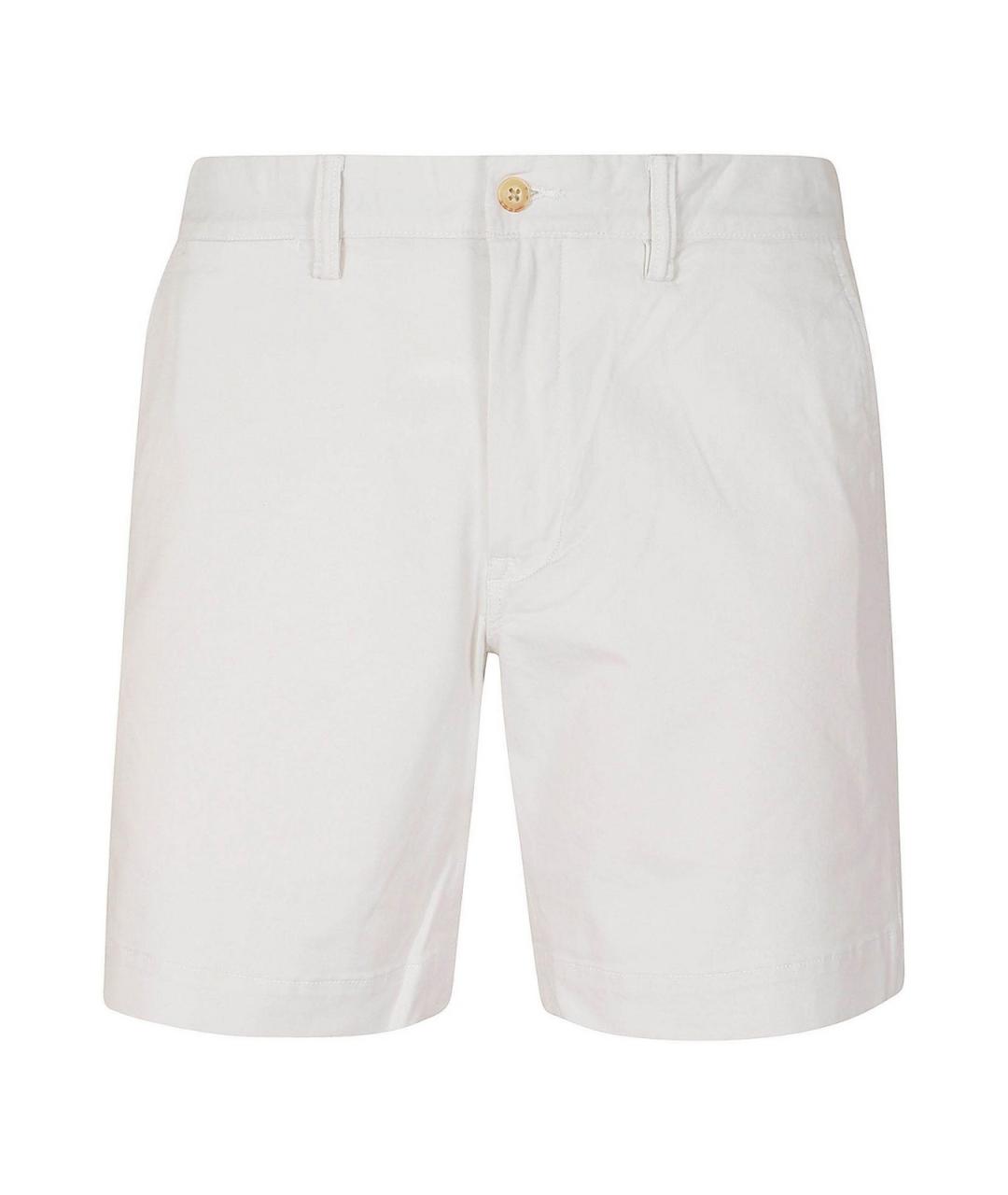 POLO RALPH LAUREN Белые хлопковые шорты, фото 1