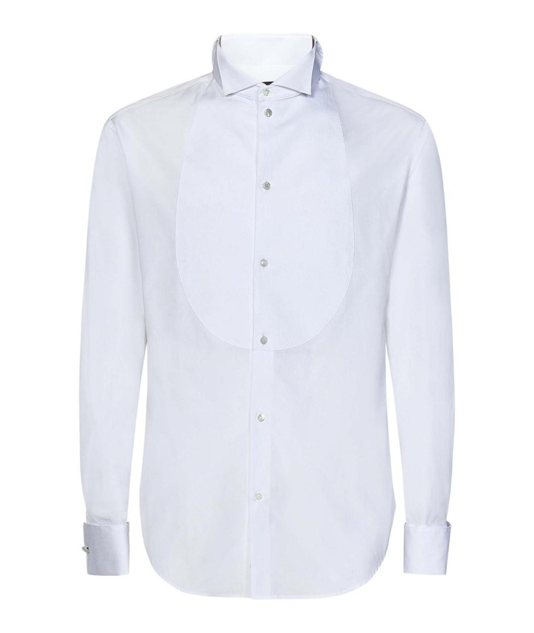 EMPORIO ARMANI Белая хлопковая классическая рубашка, фото 1
