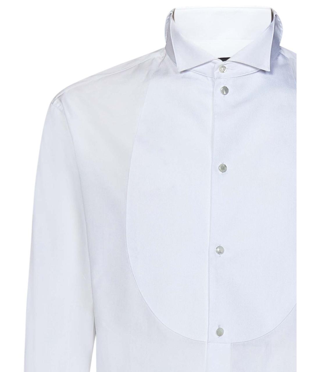 EMPORIO ARMANI Белая хлопковая классическая рубашка, фото 3