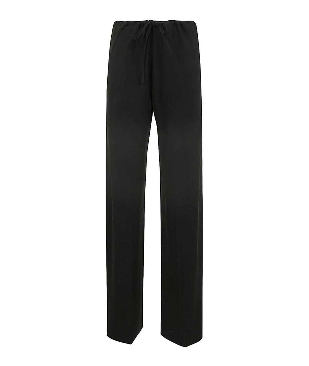 DRIES VAN NOTEN Черные вискозные прямые брюки, фото 1