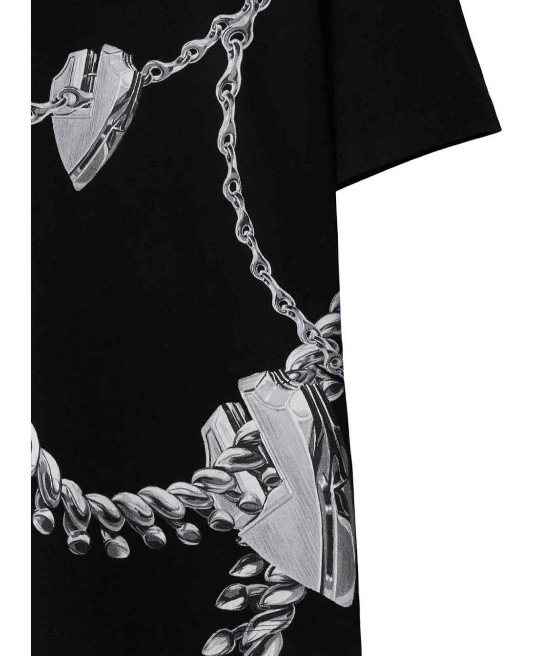 BURBERRY Черная хлопковая футболка, фото 3