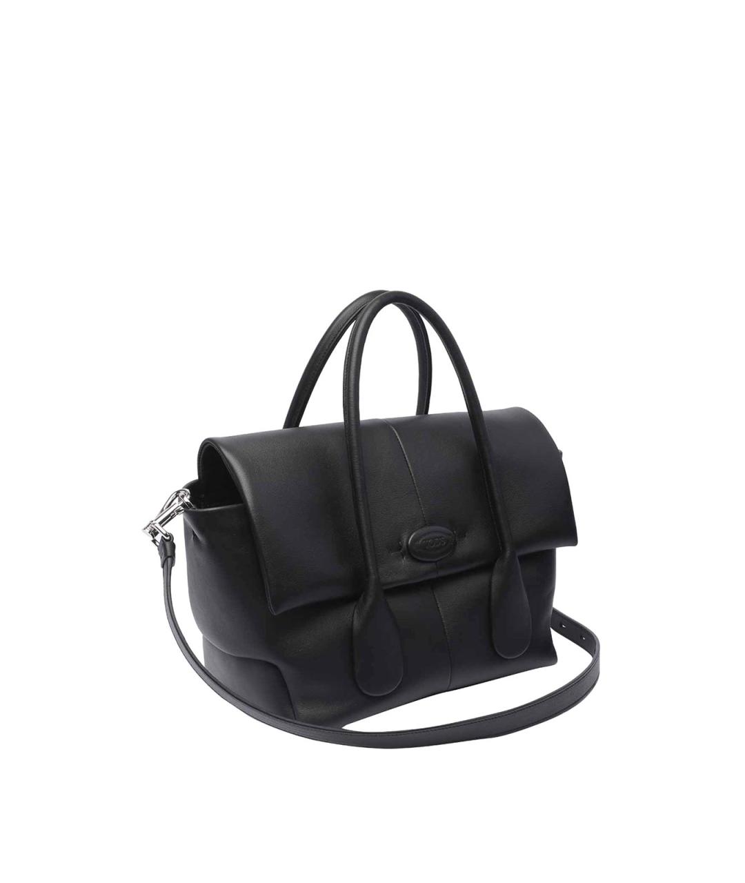 TOD'S Черная кожаная сумка тоут, фото 2