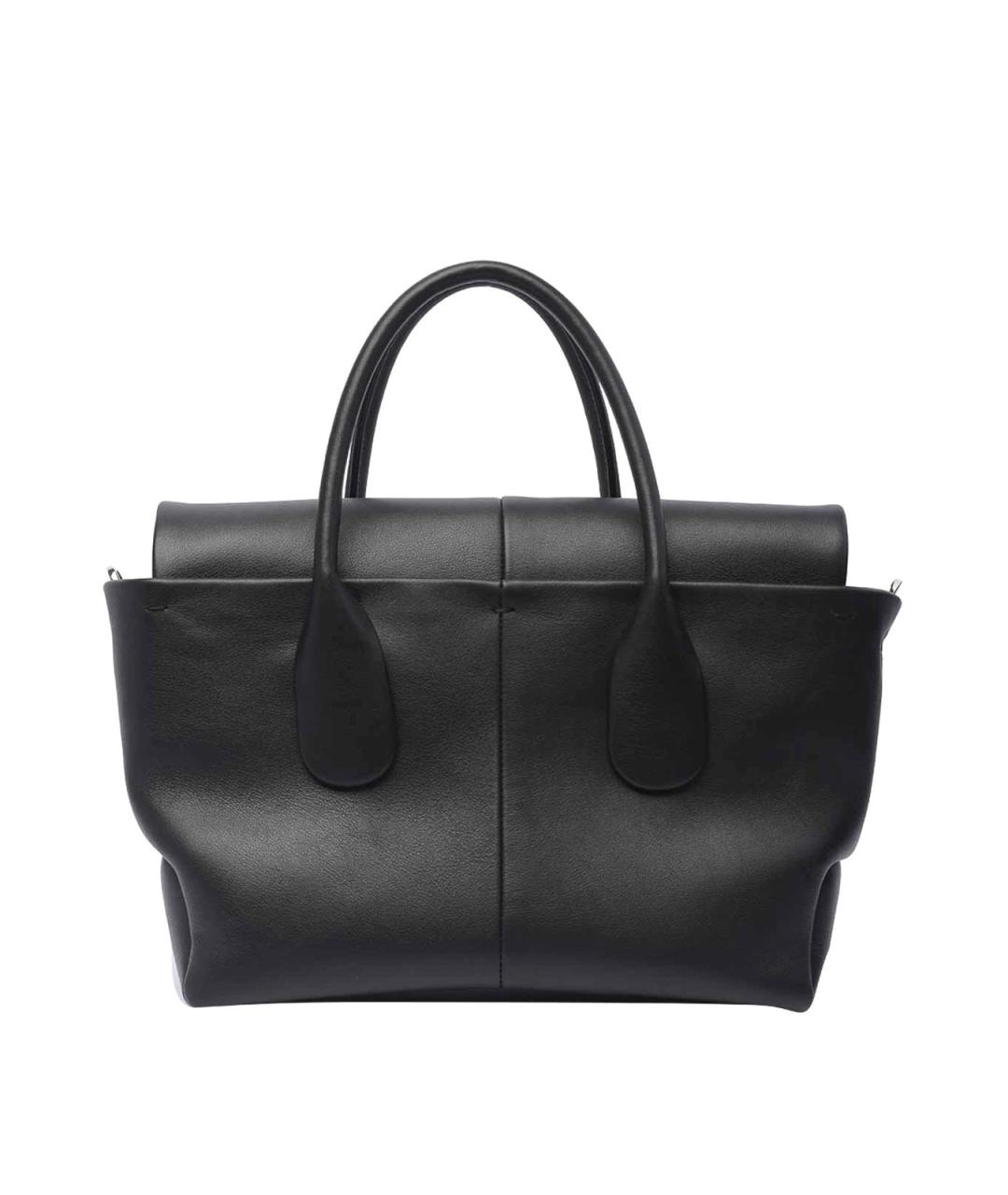 TOD'S Черная кожаная сумка тоут, фото 3