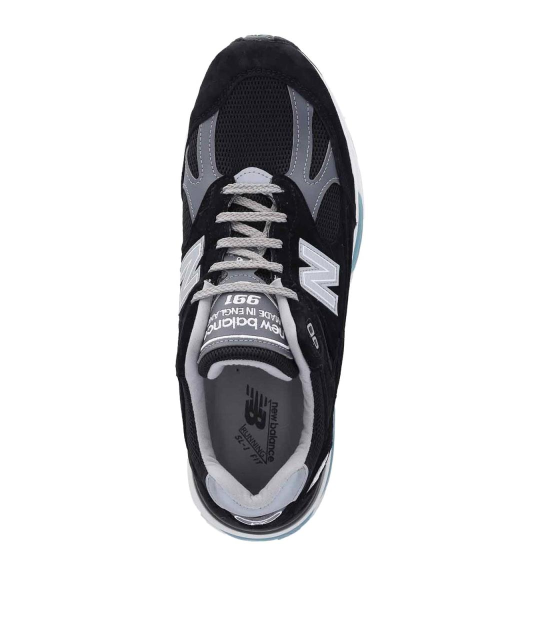 NEW BALANCE Черные кожаные низкие кроссовки / кеды, фото 5