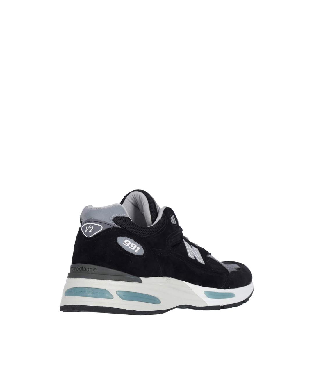 NEW BALANCE Черные кожаные низкие кроссовки / кеды, фото 4