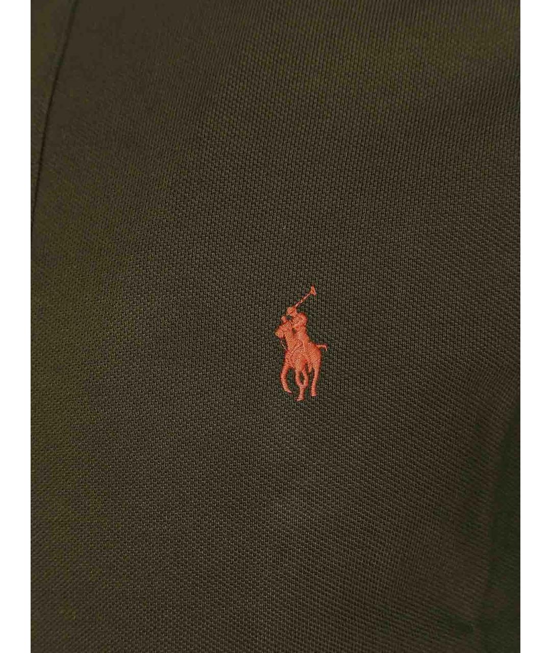 POLO RALPH LAUREN Зеленое хлопковое поло с коротким рукавом, фото 3