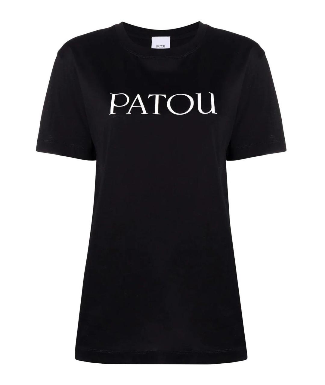 PATOU Черная хлопковая футболка, фото 1