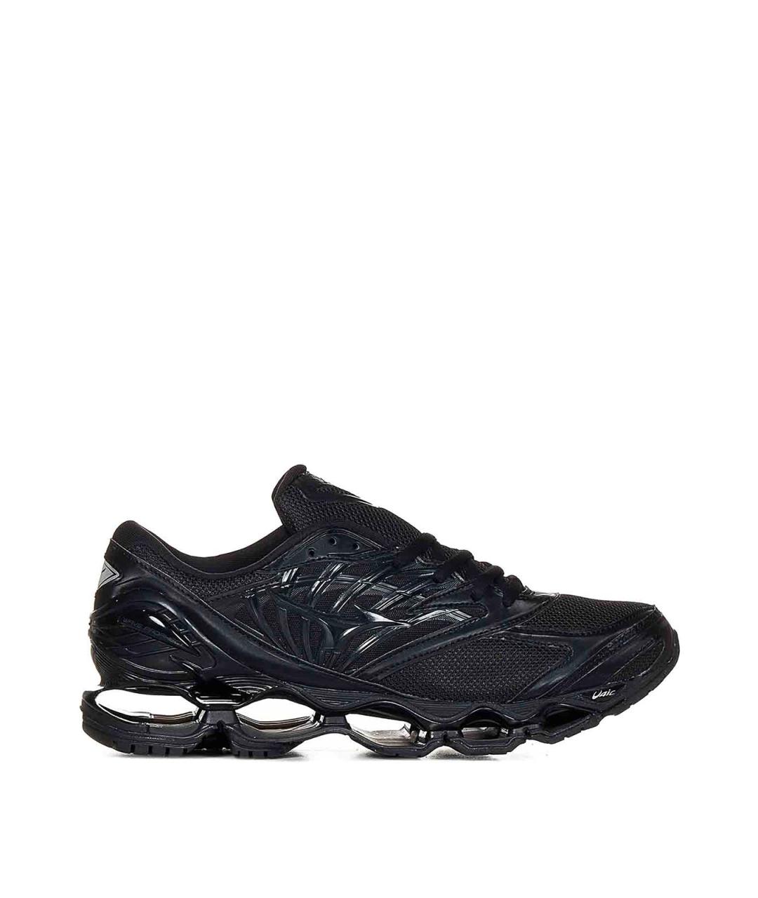 MIZUNO Черные кожаные низкие кроссовки / кеды, фото 1