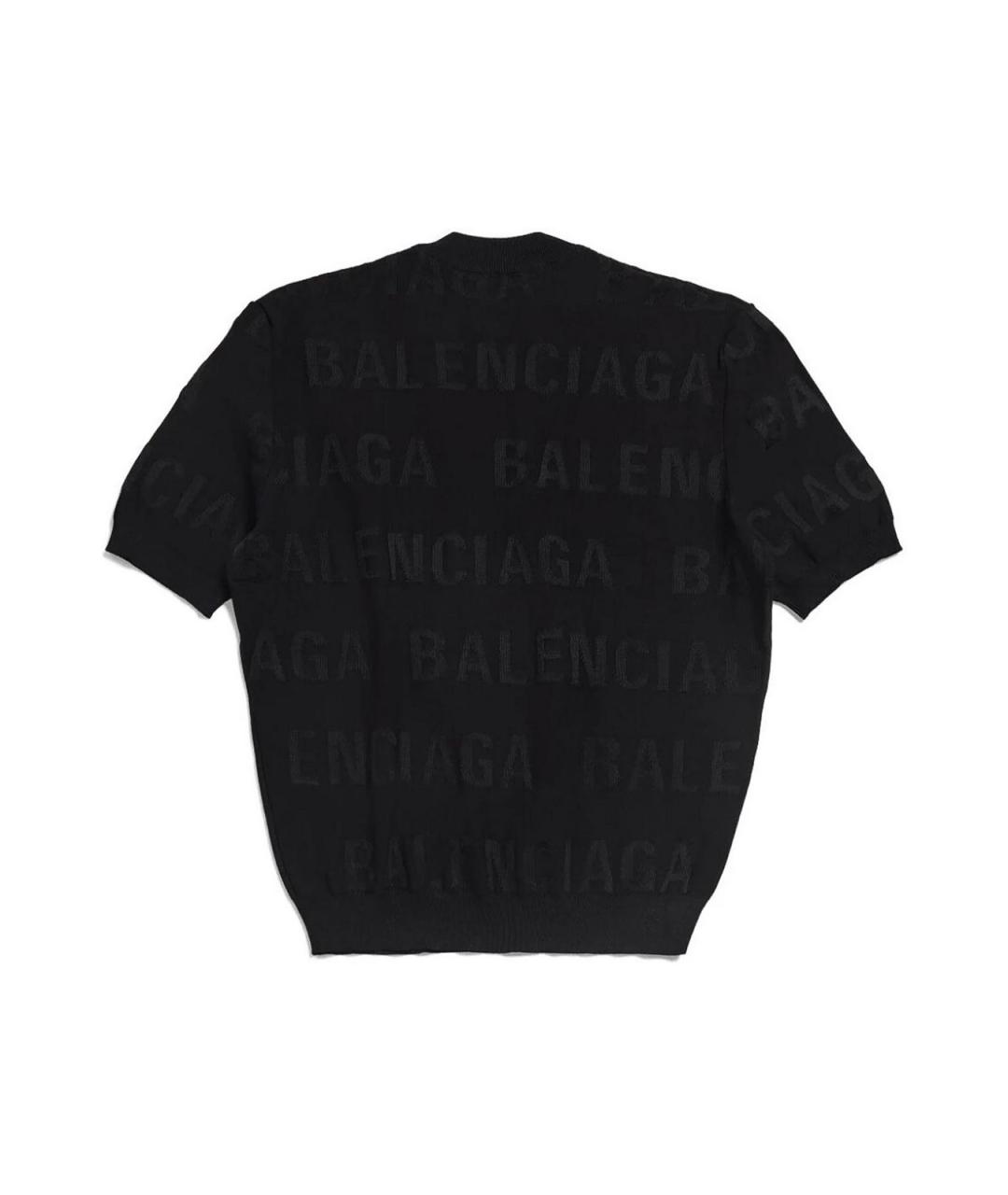 BALENCIAGA Черный вискозный джемпер / свитер, фото 2