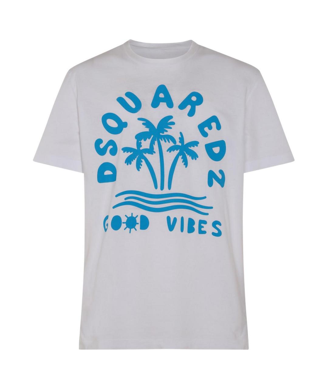 DSQUARED2 Белая хлопковая футболка, фото 1