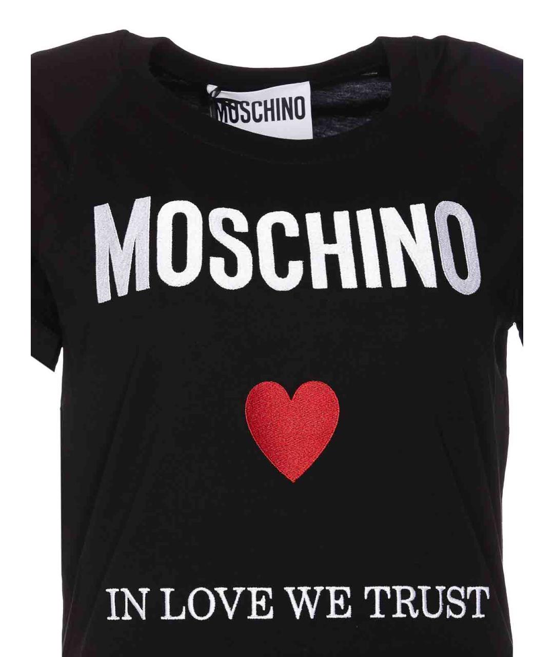 MOSCHINO Черное хлопковое повседневное платье, фото 4