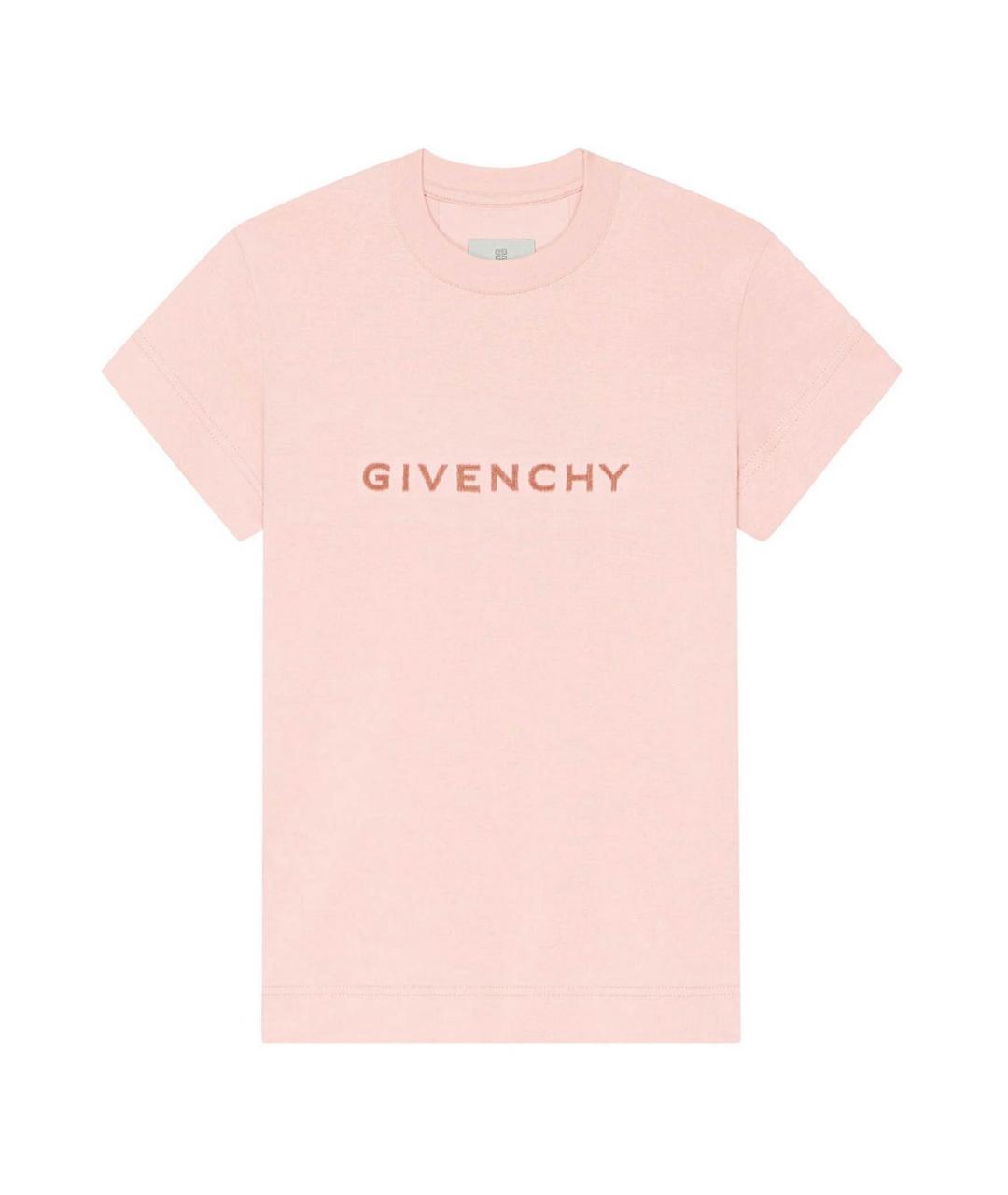GIVENCHY Розовая хлопковая футболка, фото 1
