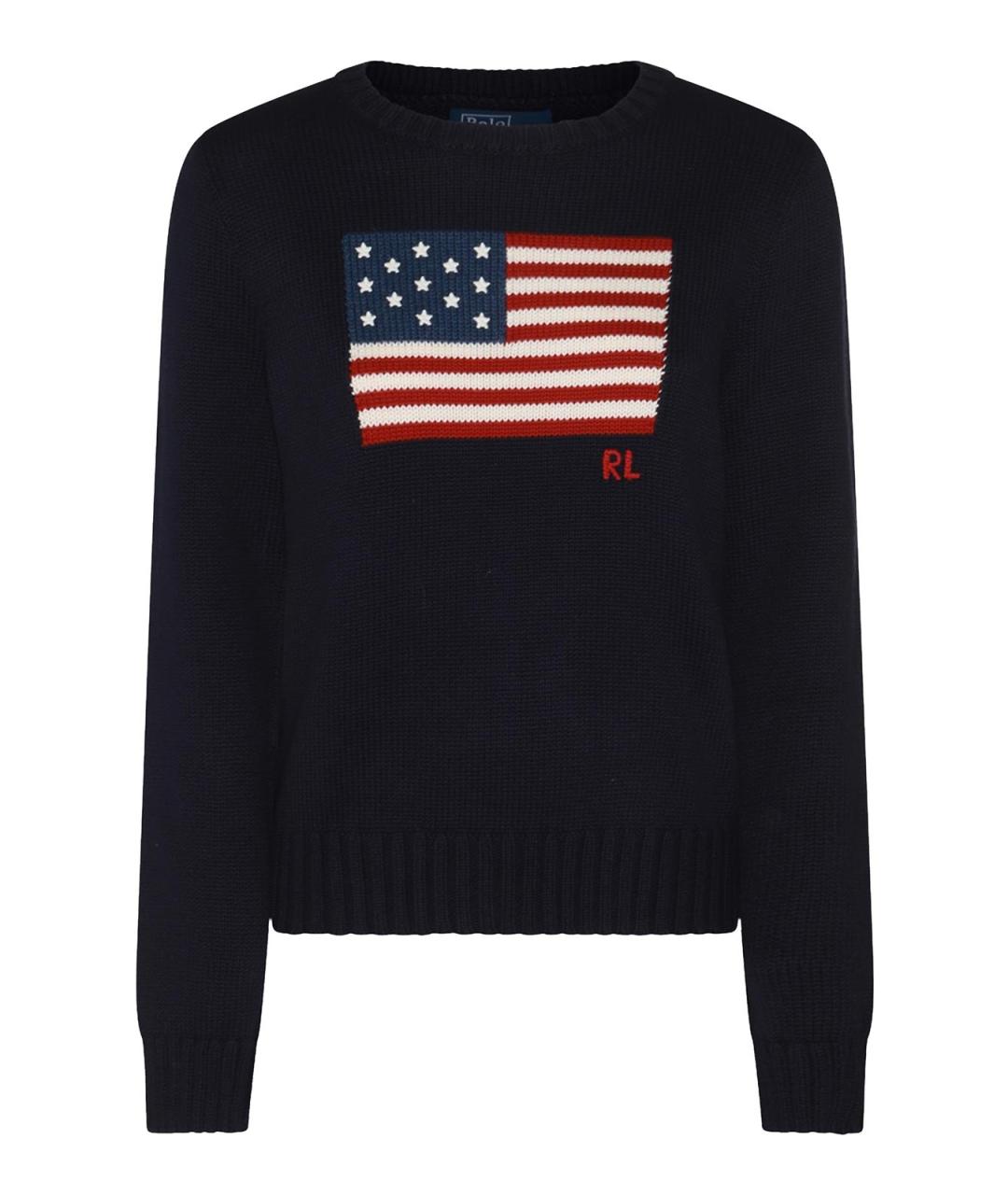 POLO RALPH LAUREN Синий хлопковый джемпер / свитер, фото 2