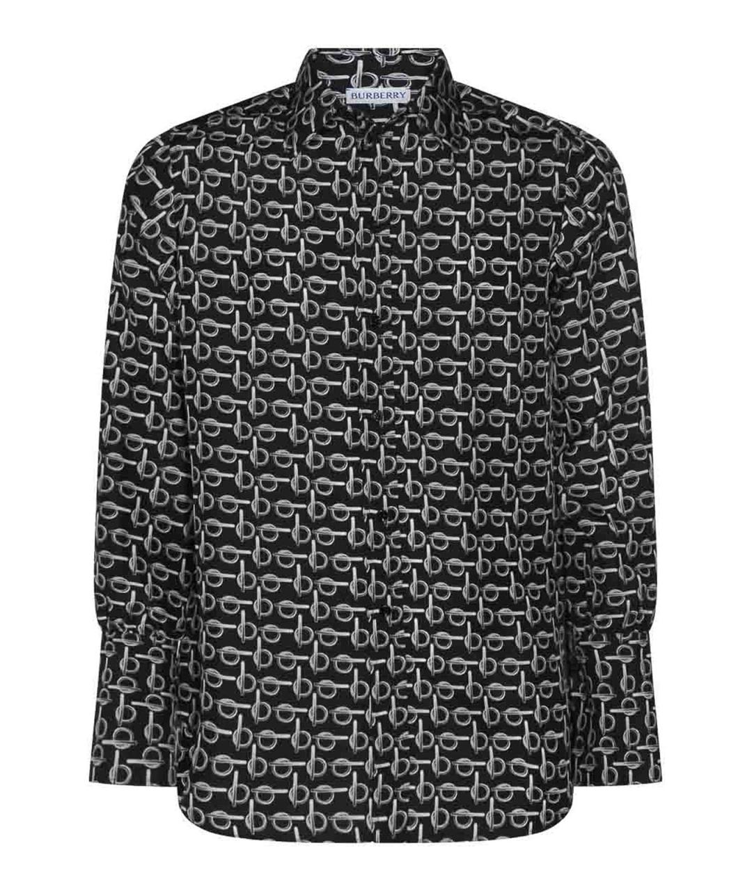 BURBERRY Серебряная шелковая рубашка, фото 1