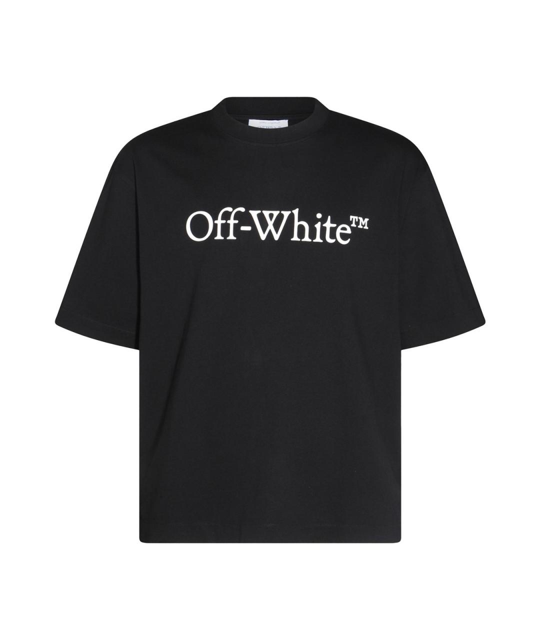 OFF-WHITE Черная хлопковая футболка, фото 1