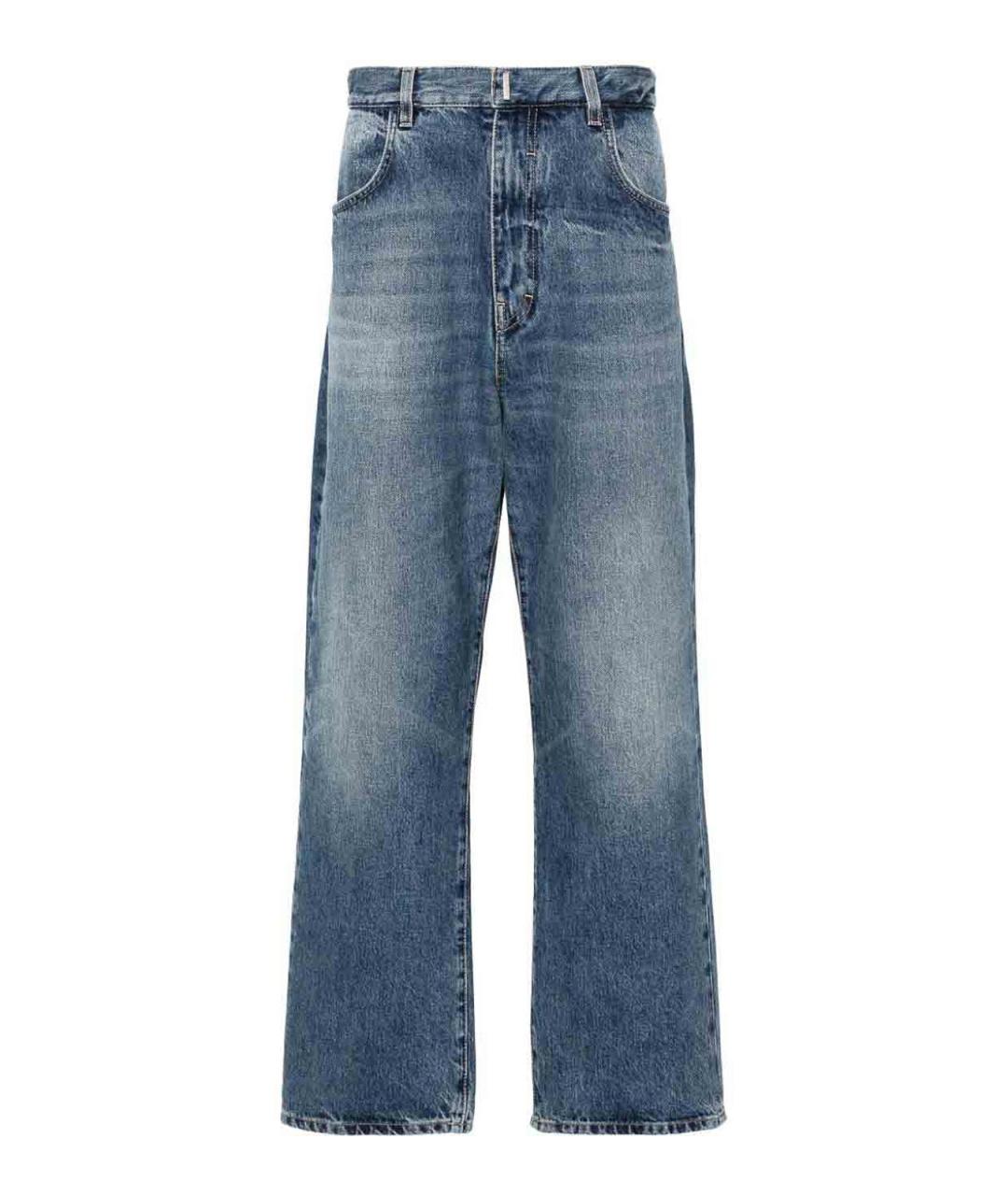 GIVENCHY Синие хлопковые прямые джинсы, фото 1