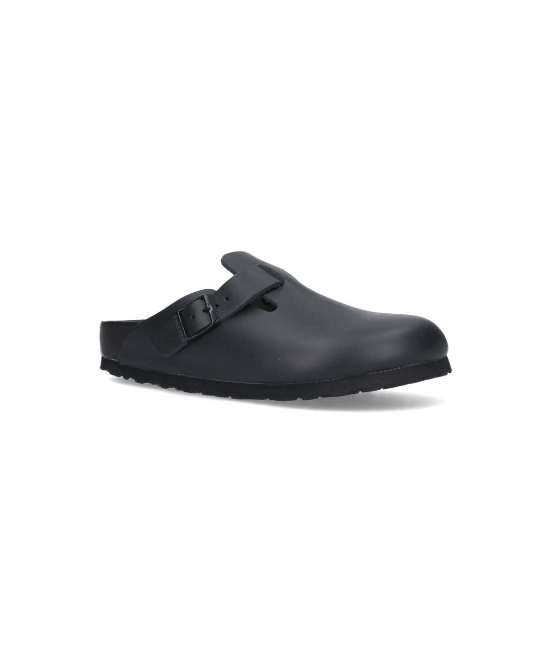 BIRKENSTOCK Черные кожаные мюли, фото 2