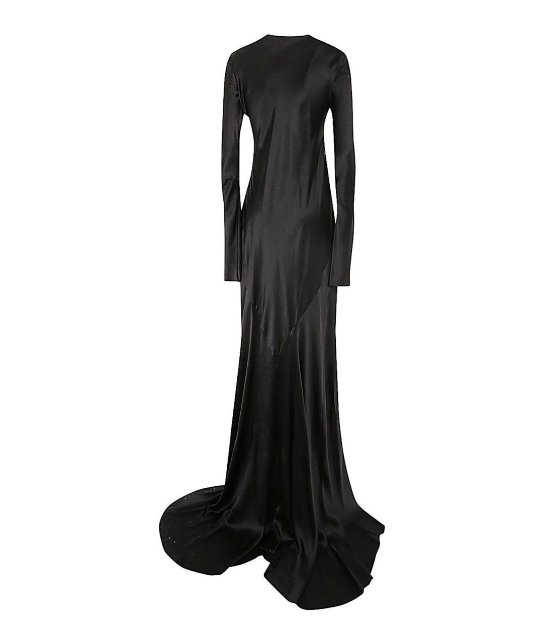 ANN DEMEULEMEESTER Черное шелковое платье, фото 2