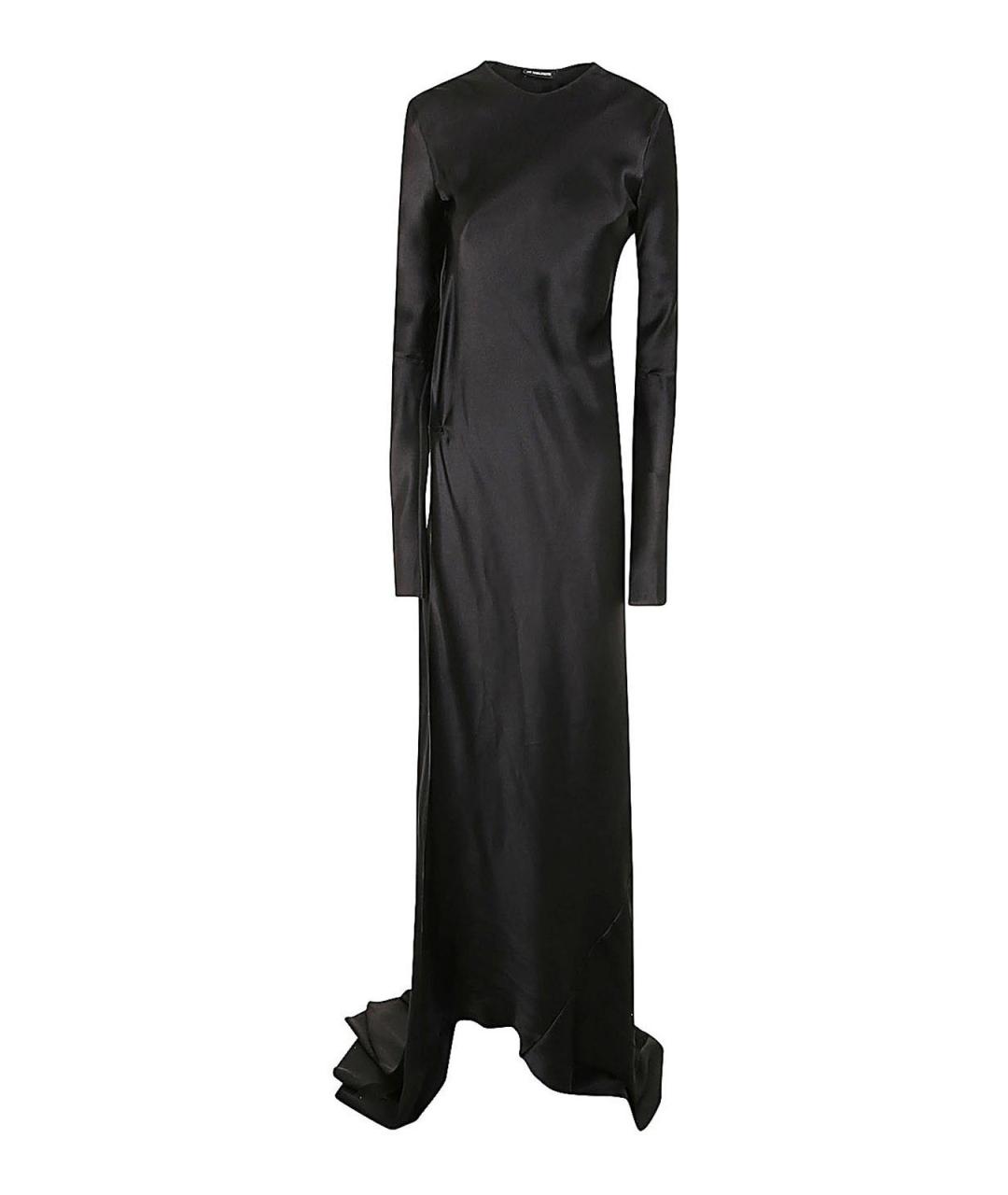 ANN DEMEULEMEESTER Черное шелковое платье, фото 1