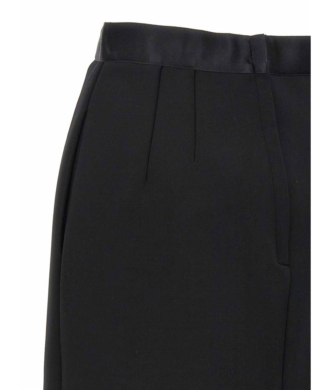 DOLCE&GABBANA Черная шерстяная юбка миди, фото 4