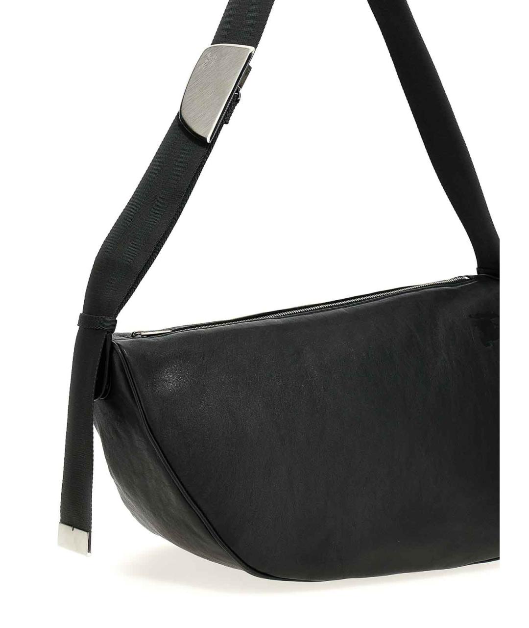 BURBERRY Черная кожаная сумка на плечо, фото 3