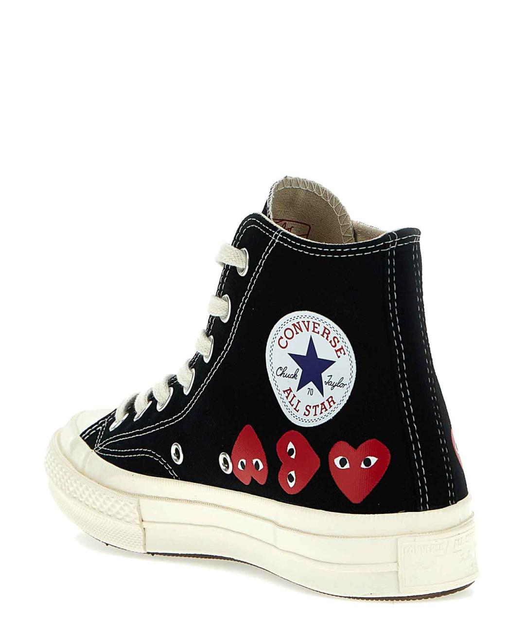 COMME DES GARÇONS PLAY Черные низкие кроссовки / кеды, фото 3