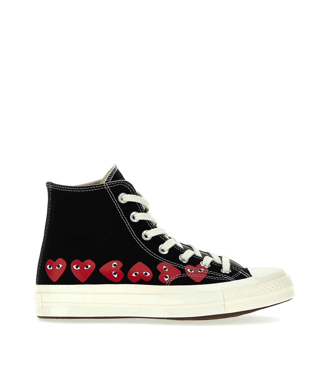COMME DES GARÇONS PLAY Черные низкие кроссовки / кеды, фото 1