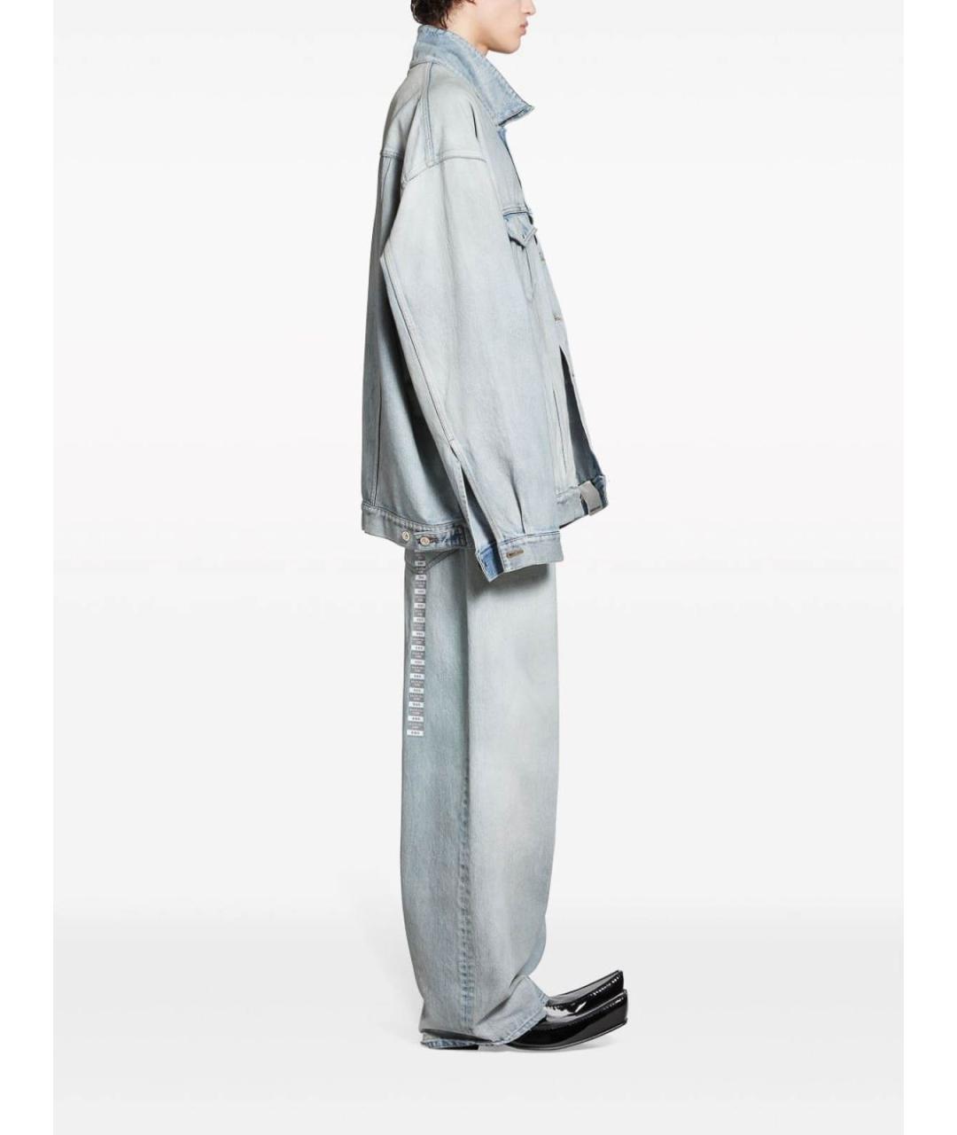 BALENCIAGA Голубая хлопковая куртка, фото 4
