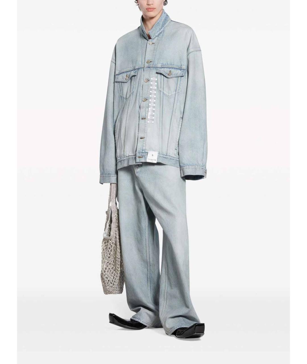BALENCIAGA Голубая хлопковая куртка, фото 3
