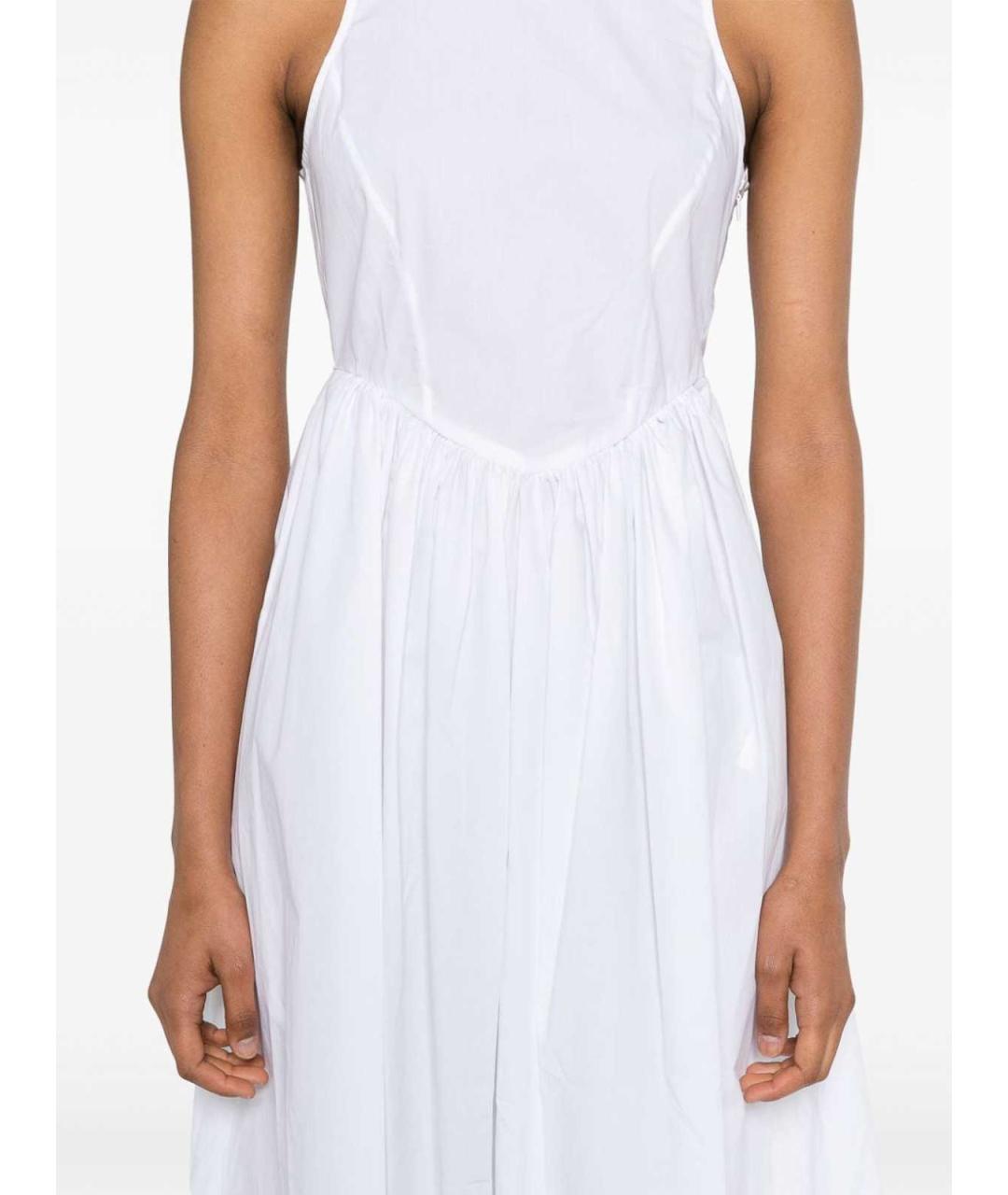 EMPORIO ARMANI Белое хлопковое повседневное платье, фото 4