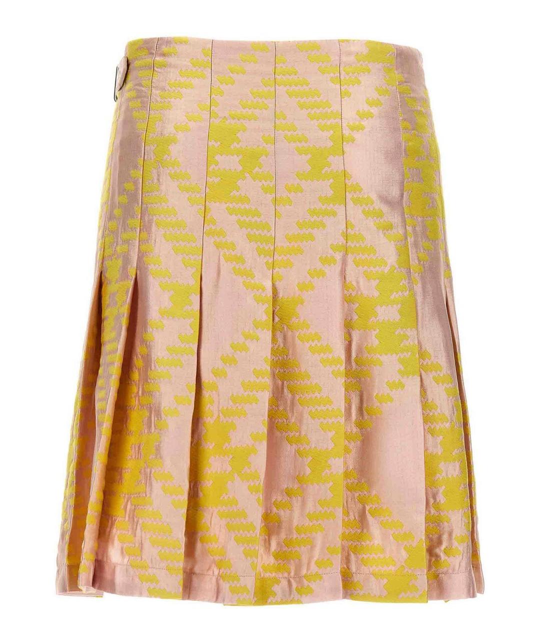 BURBERRY Мульти хлопковая юбка миди, фото 2